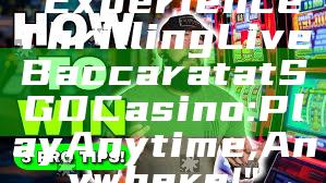 "Experience Thrilling Live Baccarat at SGD Casino: Play Anytime, Anywhere!"